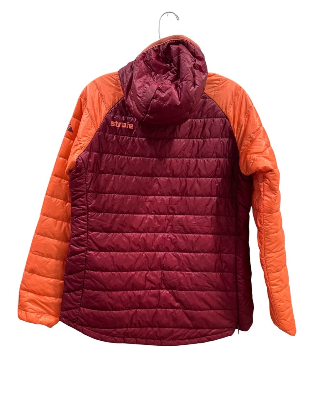Rafe Maroon and Peach Hooded Insulated Pullover Jacket - Picture 3 of 8